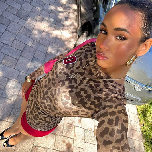 Cheetah Print 2pcs Short Sets